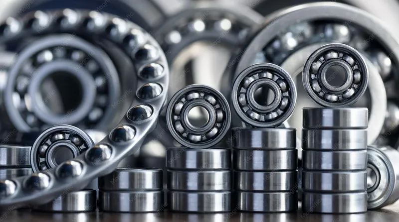 Industrial metal bearings representing imported industrial goods.